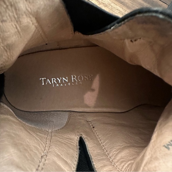 Taryn Rose Jervin Black Nubuck Leather Chelsea Ankle Boots Women’s 7.5 - Picture 9 of 12